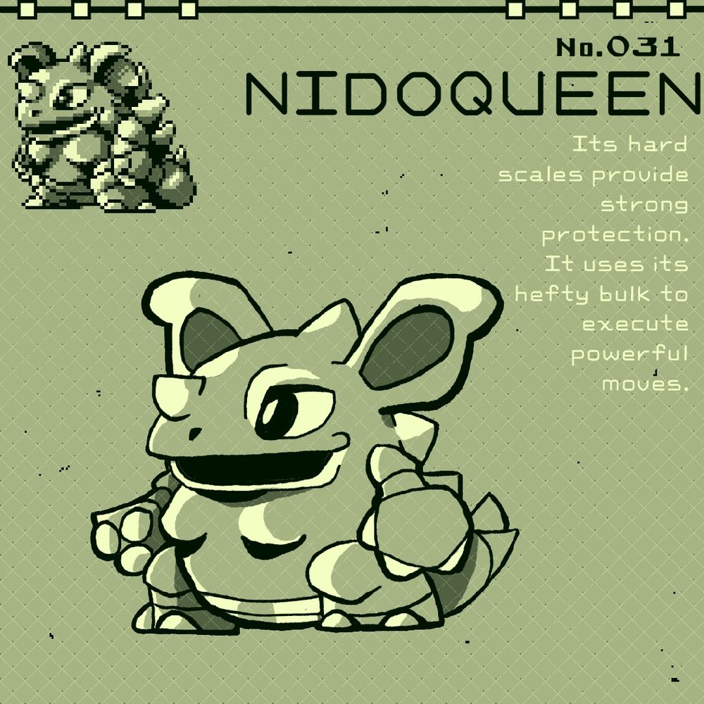 A drawing of Pokemon Nidoqueen