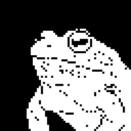 Pixel art portrait of Kodok the Frog