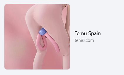 une pub Temu Spain avec une nana en collant penchée en avant porteuse d'un collant comme dans le clip d'Around the World de Daft Punk (tel que je m'en souviens d'il y a 28 ans environ) mais couleur chair avec un appareillage énigmatique en plastoc bleu et rose coincé entre les cuisses 