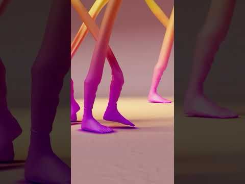 Foot Work — #loop #animationart #digitalart #surreal #satisfying #cinema4d #redshift3d #render #art