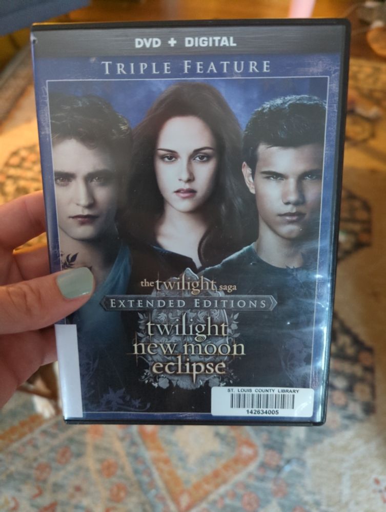 Twilight DVD triple feature with the first 3 movies in extended editions