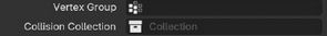 vertex group and collision collection