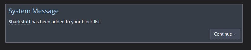 system message: fuck ass nazi from op has been added to your block list