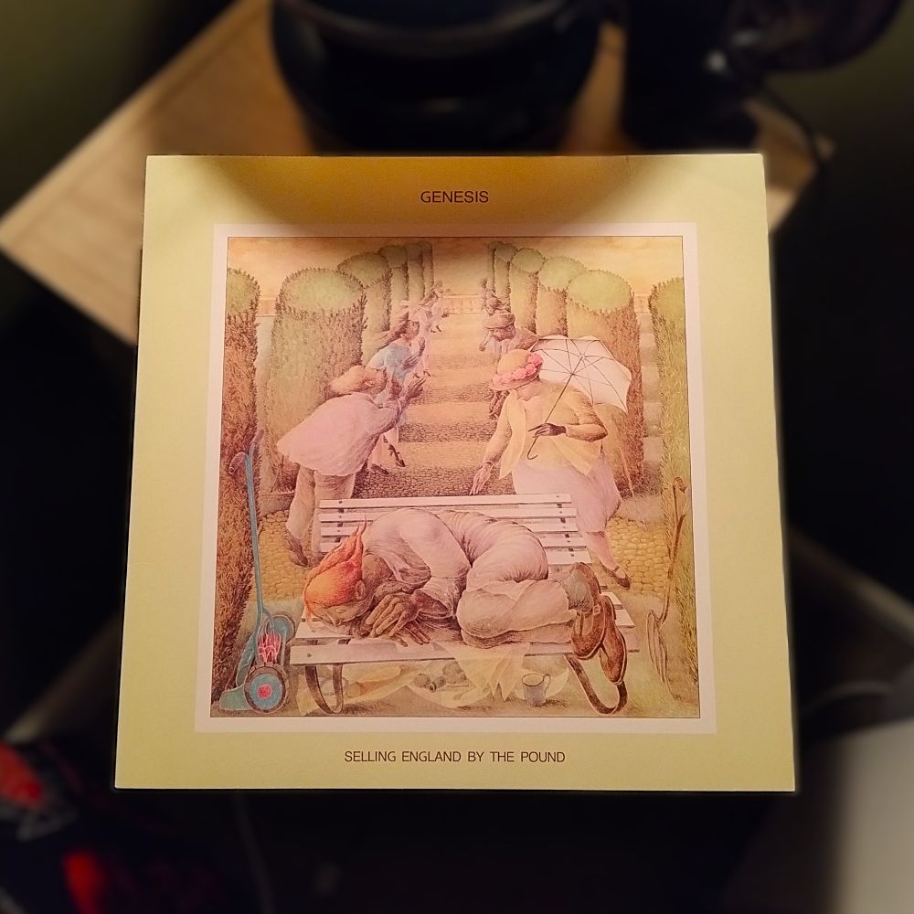 I'm now listening to the album Selling England By The Pound by Genesis.