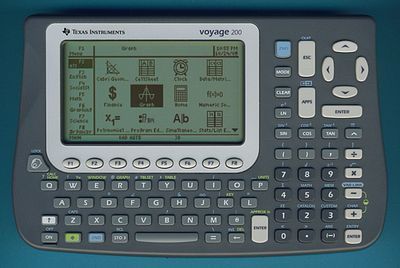 Behold a calculator with a huge-ass lcd screen, a QWERTY keyboard, and is otherwise the very peak of mid-2000s educational hardware design 