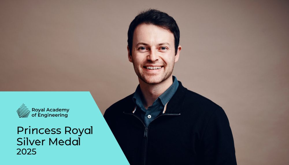 A man smiles at the camera and text in the bottom left corner reads Princess Royal Silver Medal 2025