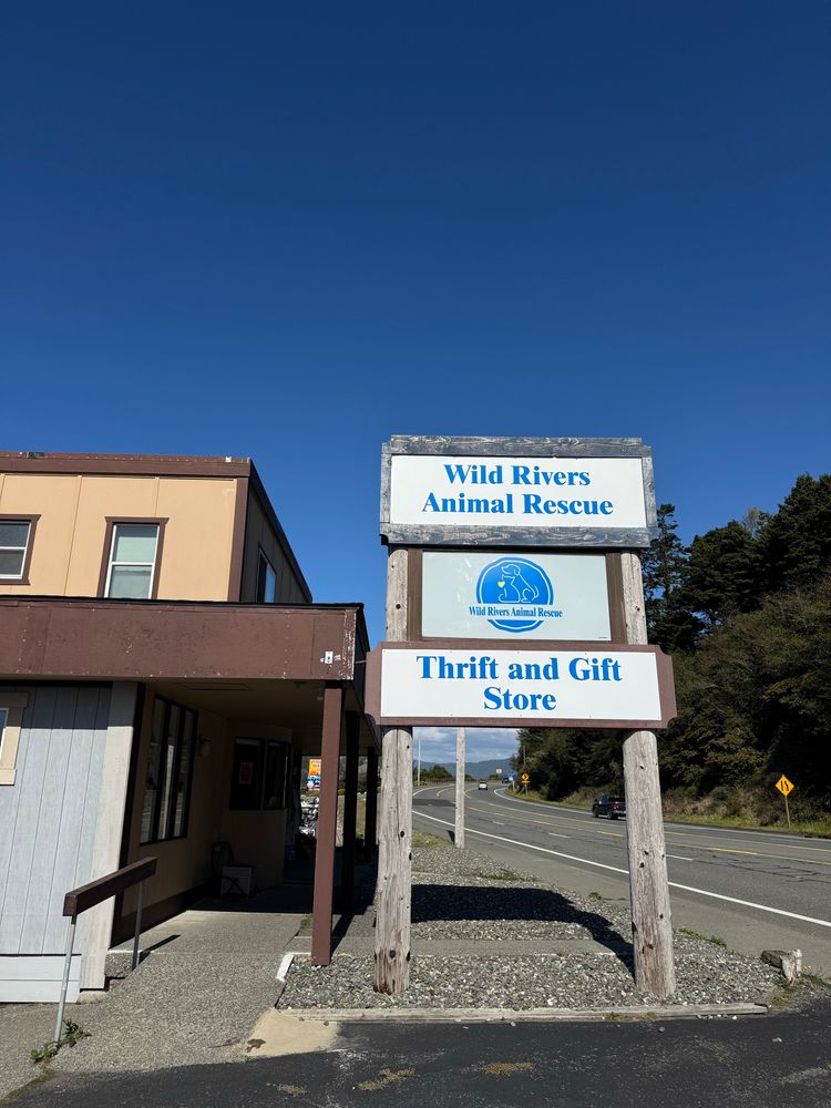 Wild Rivers Animal Rescue Thrift Store in Gold Beach, Oregon. 