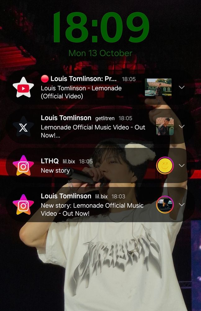 a lot of louis tomlinson notifications 