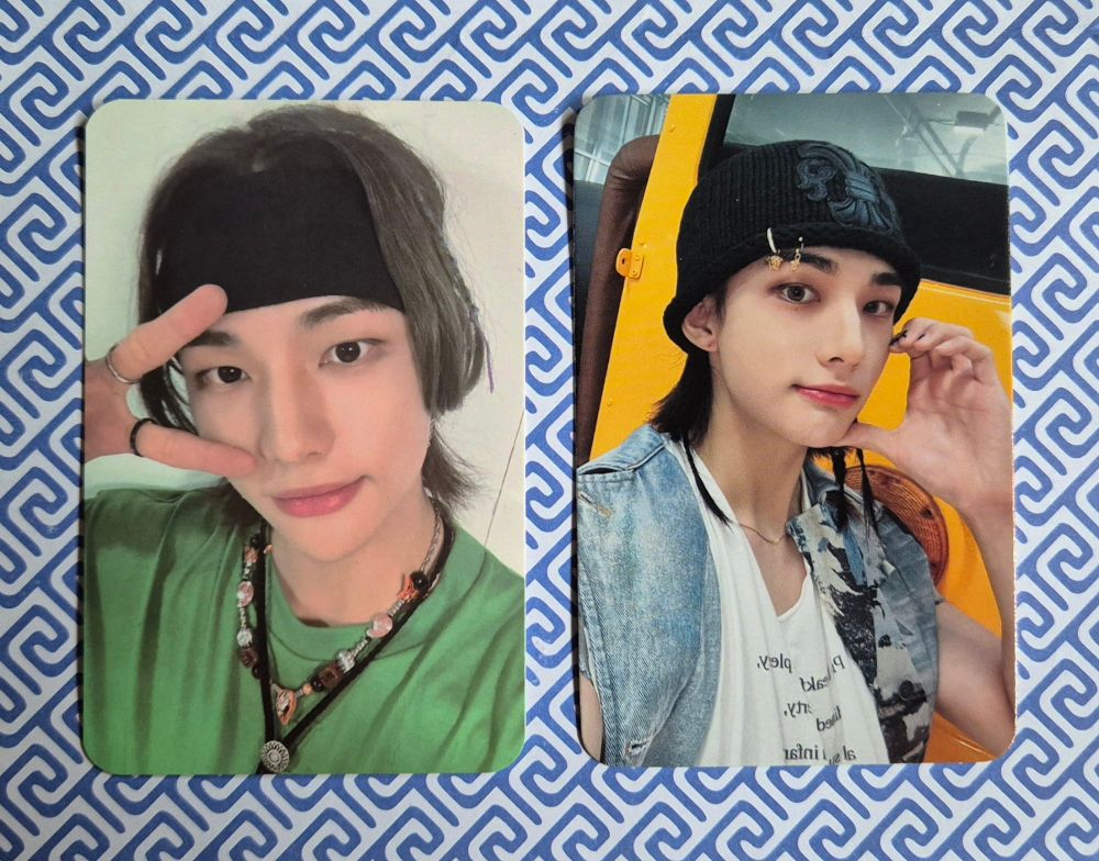 stray kids hyunjin photocards from noeasy and rockstar