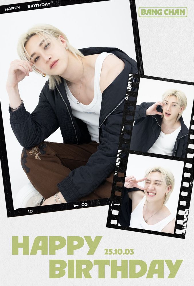 stray kids bang chan birthday poster