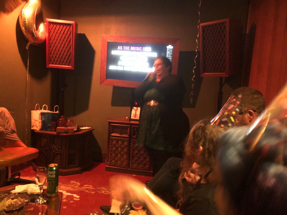 My friends at karaoke. 