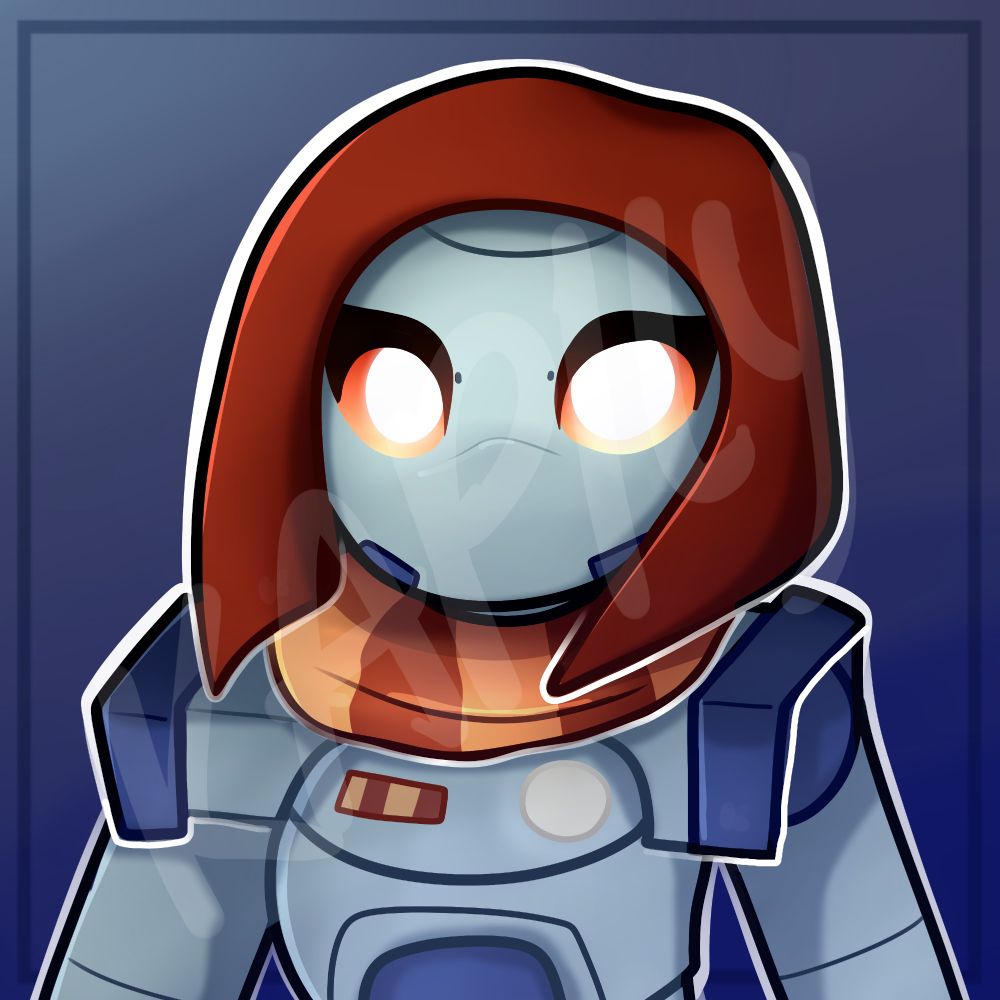 Art gift for ItsTME :3 It's an illustration of their robot character, I'm not really used to drawing mech/robots so this was a first for me ;w;