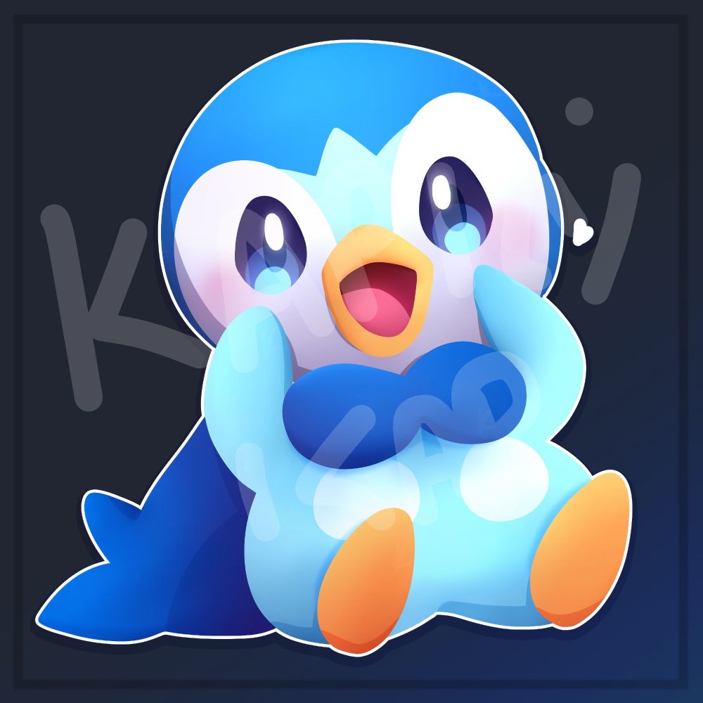 Fanart of piplup! I should do more Pokémon drawings like this, they always come out so good!~ 