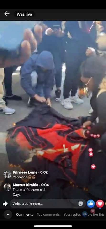 A photo of a live social media stream of one of the Nazis catching hands or, possibly, reluctant medical attention. Either way, dude's having a bad day. I'm sorry this alt text is so awful. I'm really, really high. Hey. Hey you. I hope you're having a good night. Or day. That'd be cool. You having a good day would be cool. Ciaaaaaooooo