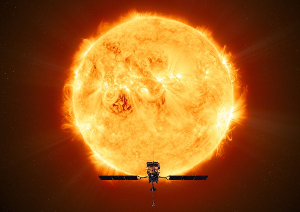 eine Sonde, die vor der Sonne fliegt