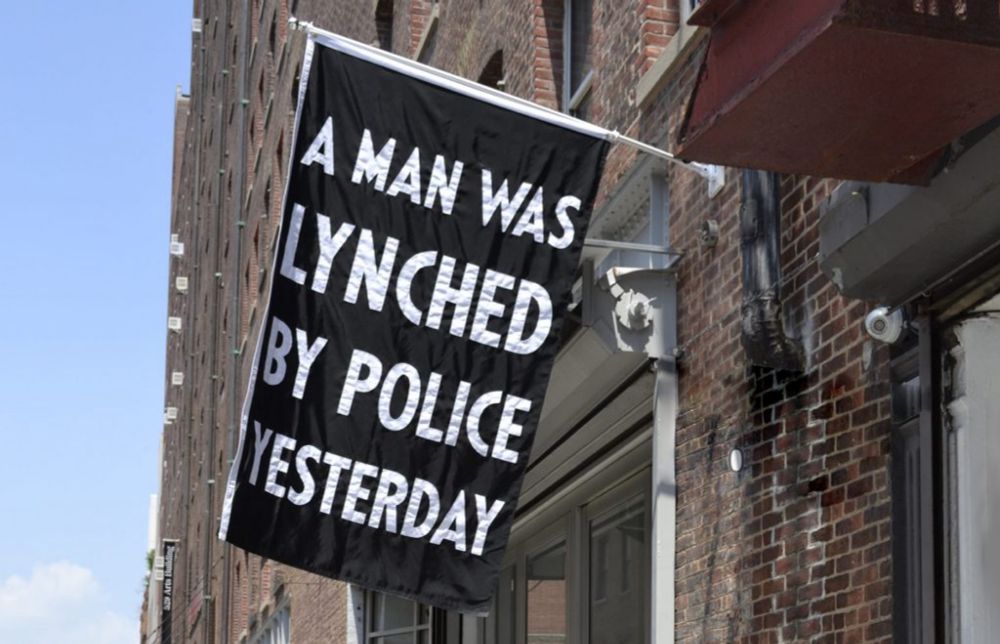 This flag once protested lynching. Now it's an artist's response to police violence