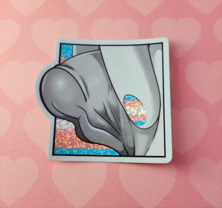 A sticker of a t-dick.