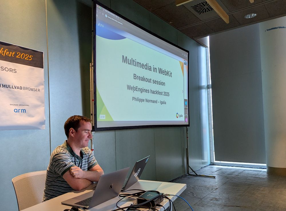 Phil about to start his breakout session during the Web Engines Hackfest.