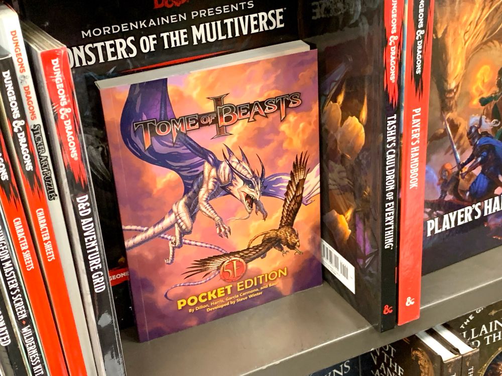 Pocket Edition of the Tome of Beasts RPG manual for 5e from Kobold Press.