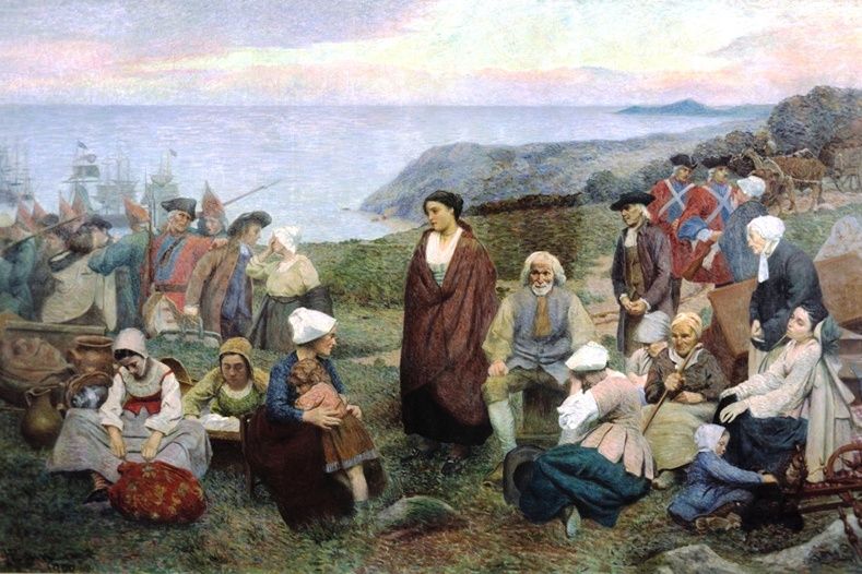 Déportation des Acadiens par Henri Beau (1900)