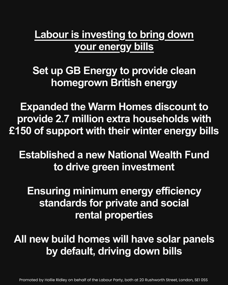 Labour is investing to bring down your energy bills!