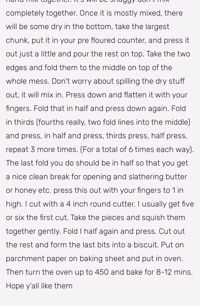 Biscuit recipe pt 2
