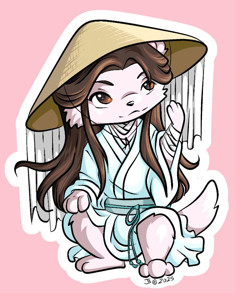 Xie Lian from Heaven Official's Blessing as a white ferret.