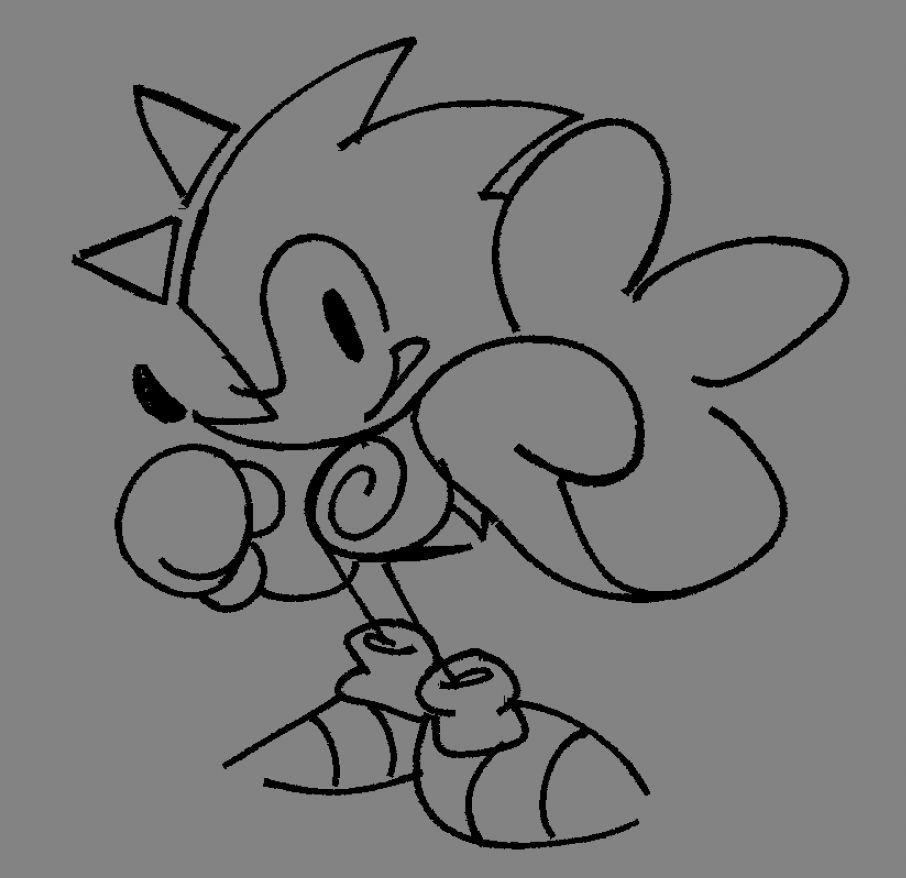 sonic the hedgehog doing the classic peace sign to the viewer (you)