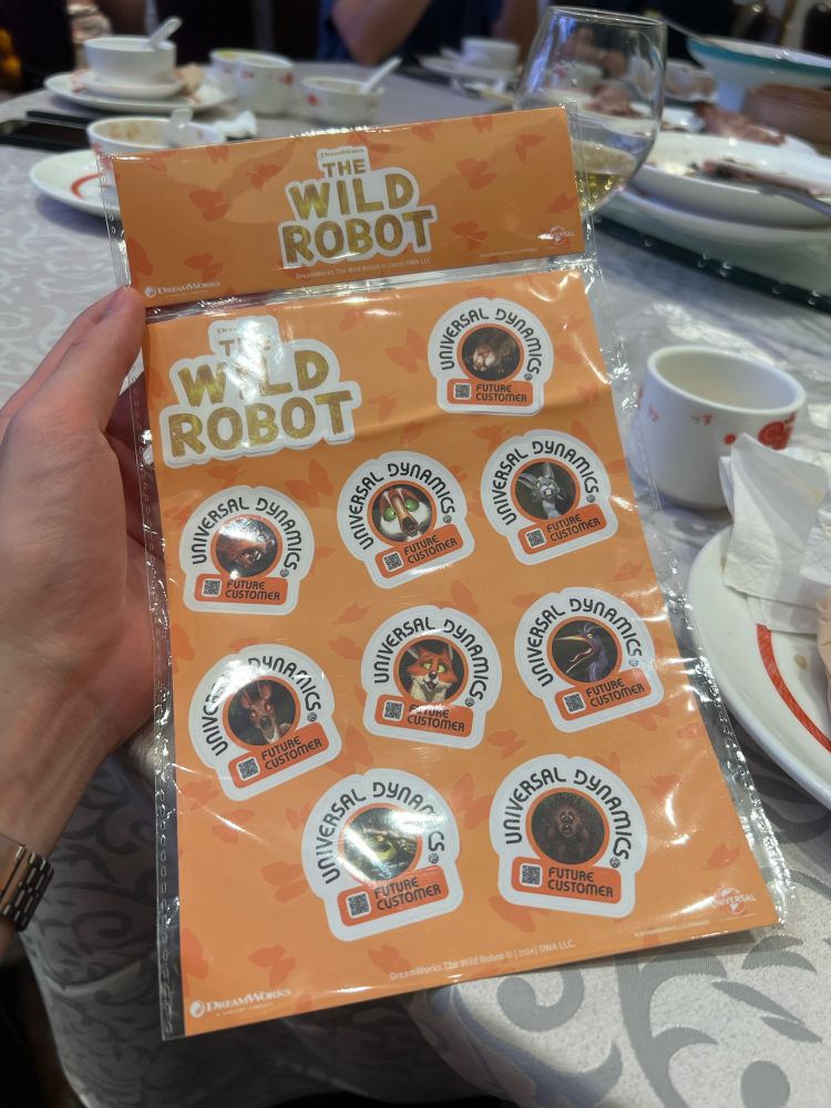 stickers of the film the wild robot