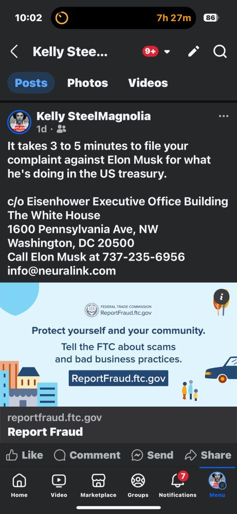 Report fraud.ftc.gov and report Elon Musk for fraud. Use the information provided in your claim. Make it daily! 
