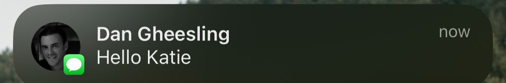 A text from Dan Gheesling 