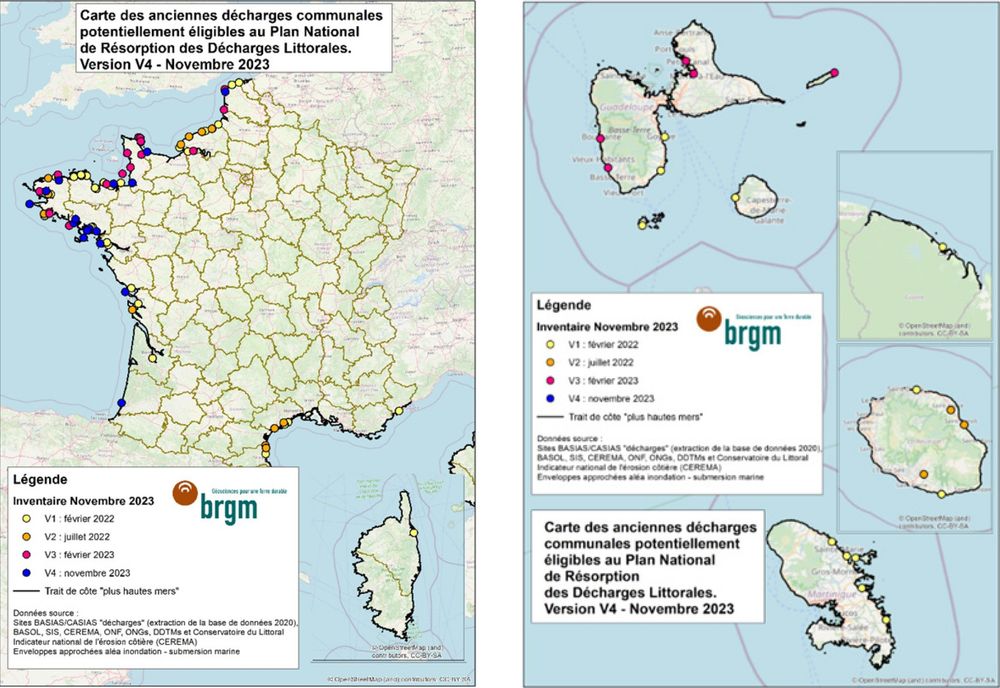 Cartographie de l’inventaire du BRGM
(© Géorisques, juin 2024)