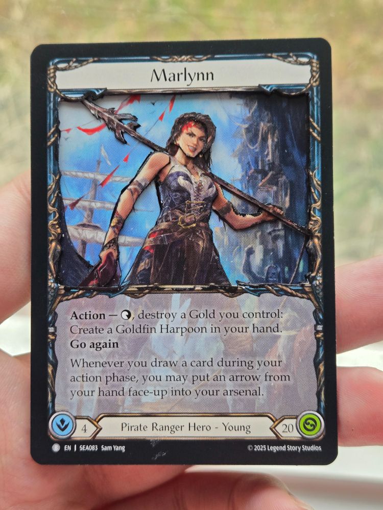 Shadowbox (layered cutout art) of Marlynn from Flesh and Blood
