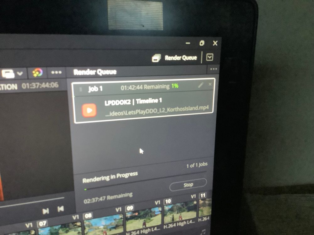 One percent progress with one hour and 42 minutes to go.