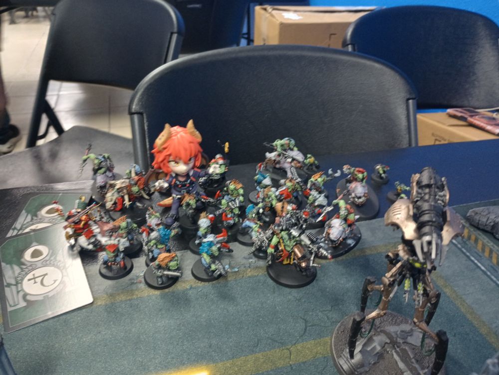 My beast snaggaz and mek surrounding Zentreya, a vtuber I really love. She was my good luck charm 