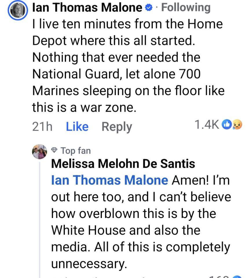 People from LA attest to the fact that Trump is overblowing protests and overstepping authority. 