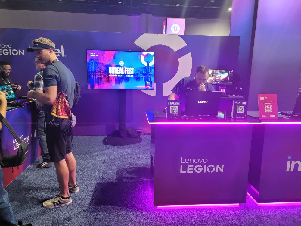 A picture of the Lenovo Legion booth.