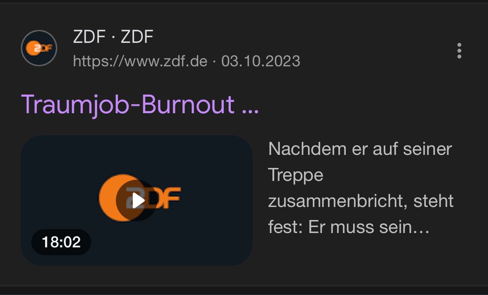 google ergebnis traumjob burnout ein video von zdf 
