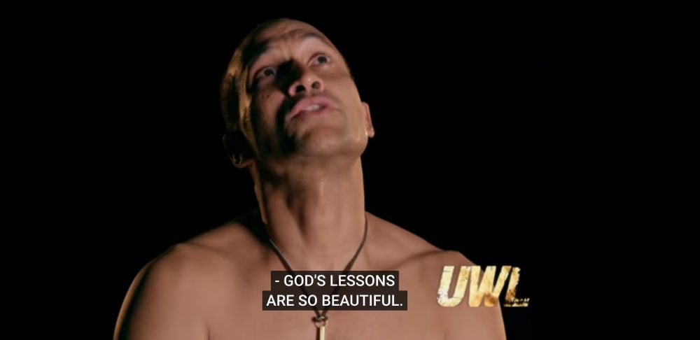 A fighter dreams of the violence he can unleash on his opponent and says "God's lessons are so beautiful."

fighter portrayed by Keegan Michael Key