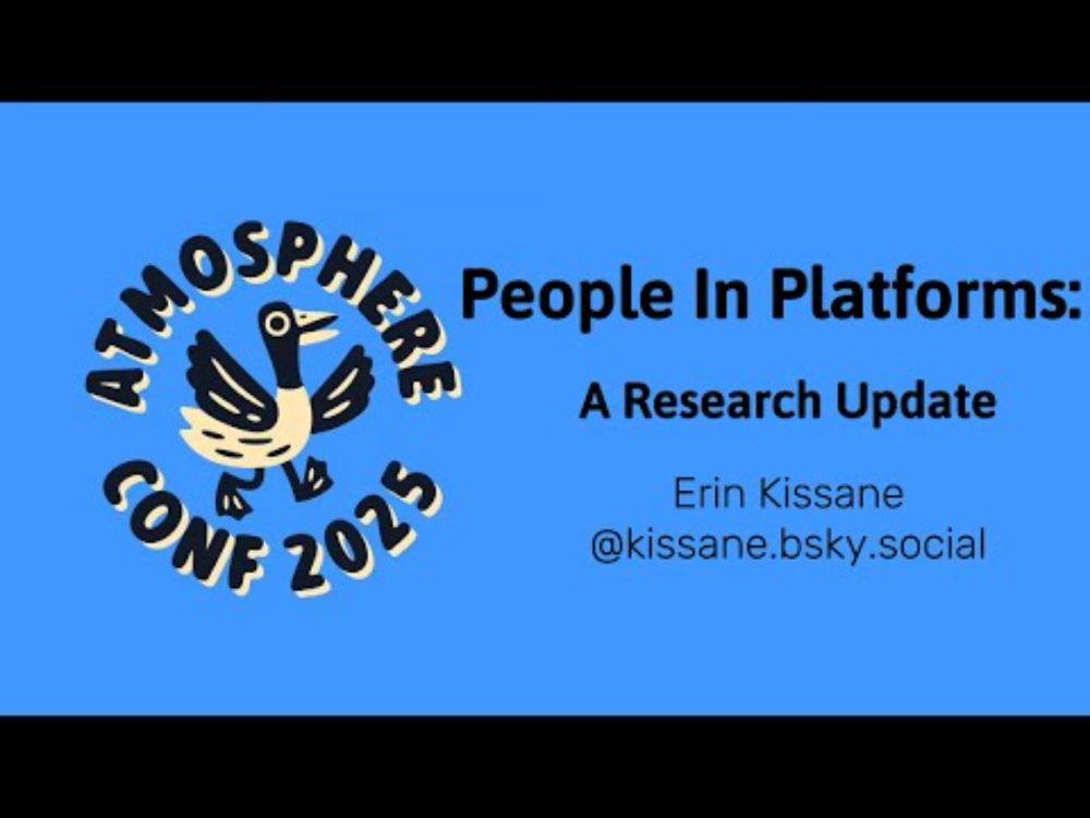 ATmosphereConf 2025: People In Platforms: A Research Update