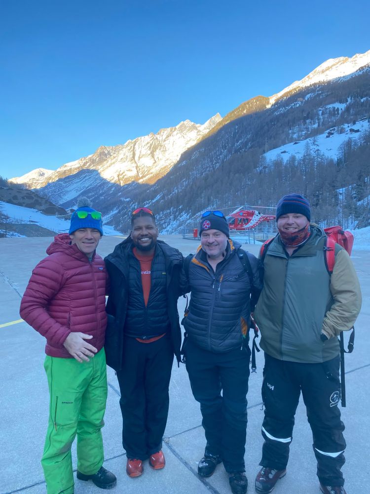 Team Ireland at the Air Zermatt base