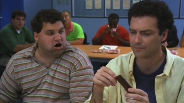 Sam and Mitch being paid to eat brownies