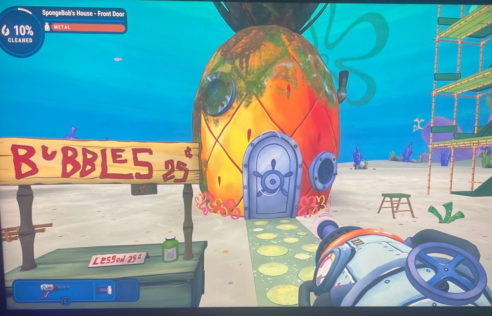 the power wash sim game but with the spongebob mod 