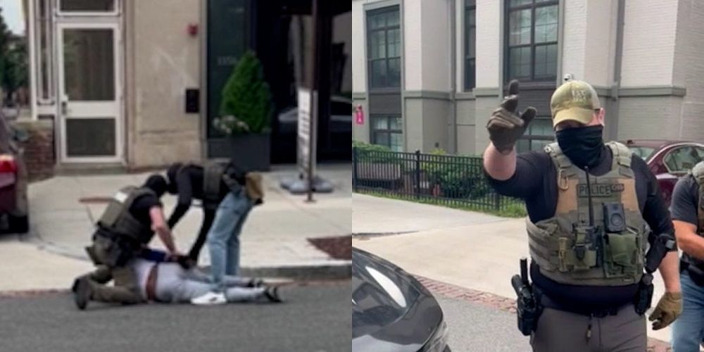 The confrontation was caught on camera by a bystander and shared with The Bulwark