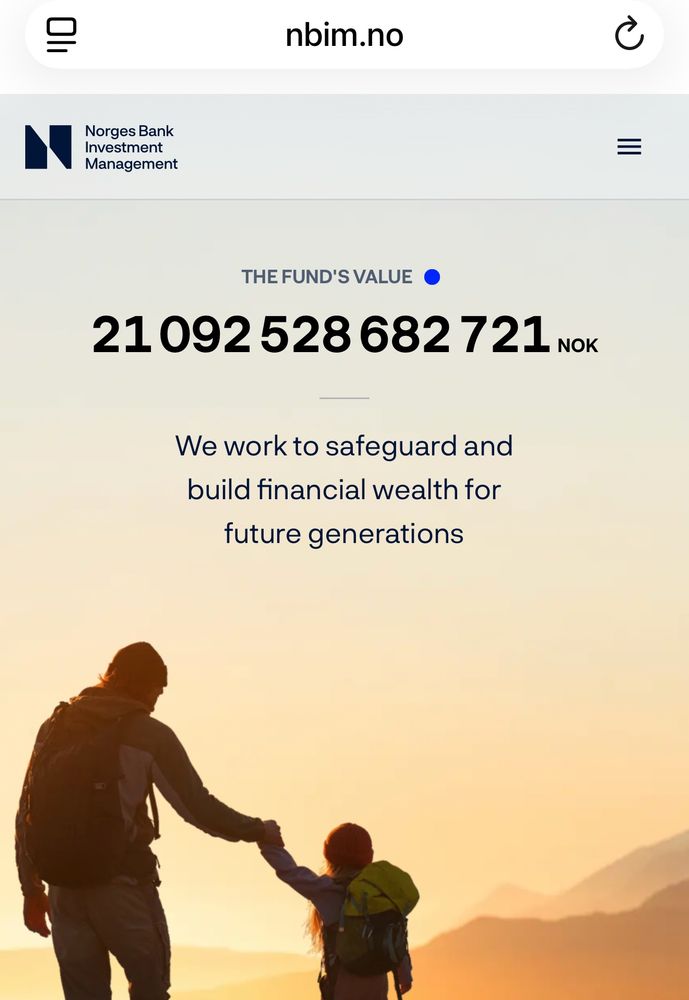 Value of nbim dec 2025: 21092 billion NOK