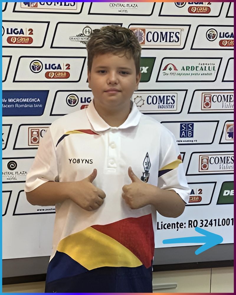 Ein Foto von dem jungen Weltrekordler Alexandru Ianis Scutaru, YO8YNS