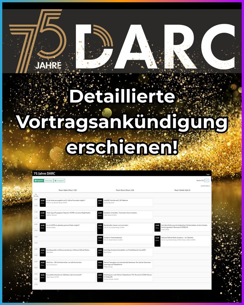 Detaillierte Vortragsankündigung erschienen!