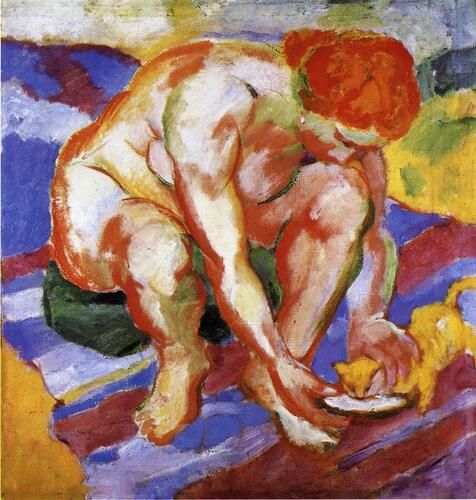 Nude with Cat