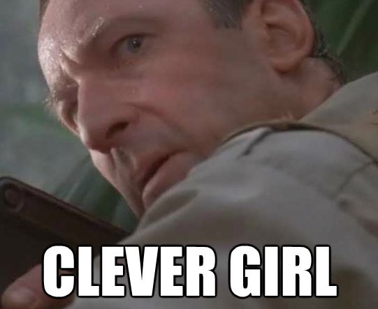 Clever girl from Jurassic Park