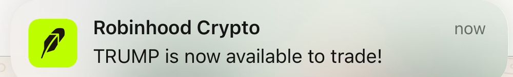 TRUMP is now available to trade! 